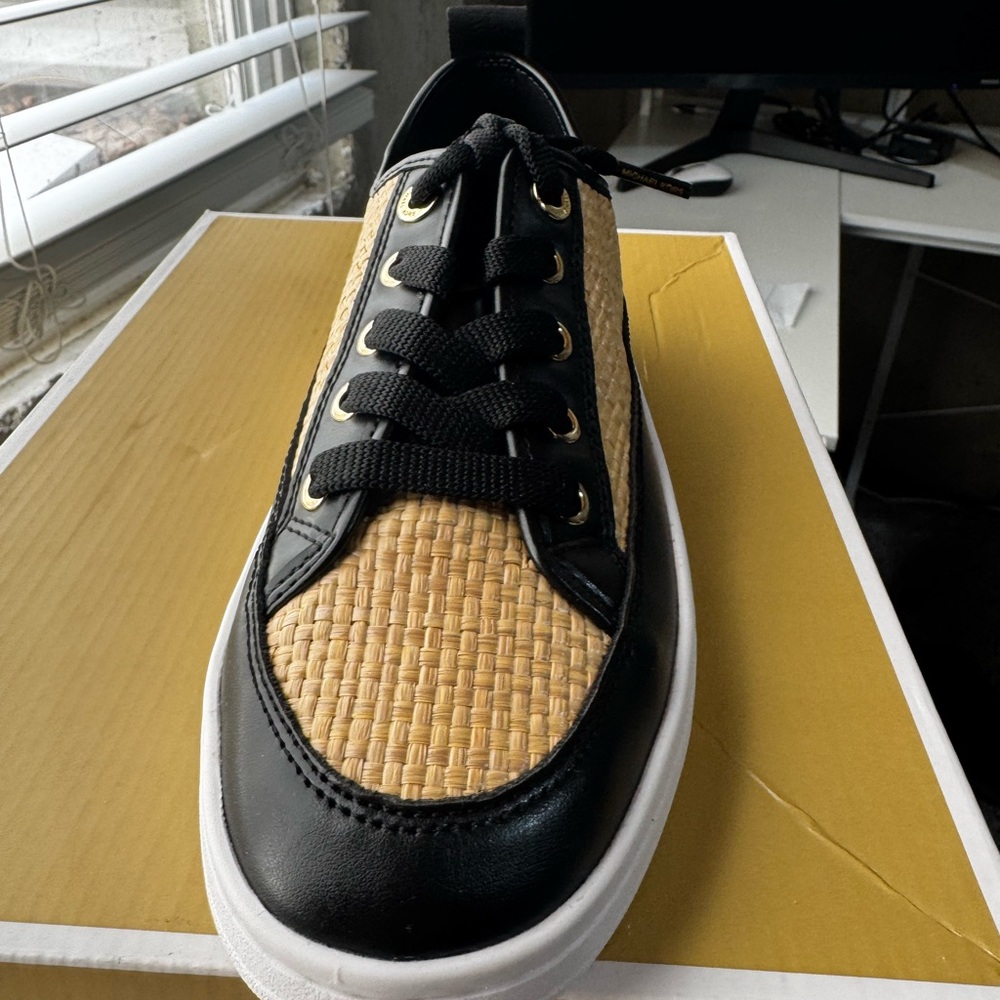 Michael Kors Black and Tan Sneakers Casual Athletic Style